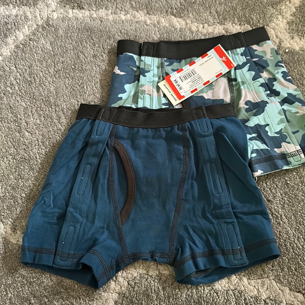 Cat & Jack’s adaptive boxer briefs blue and camo, 2 pack BNWT